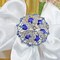 Snowflake Rhinestone Chair Band Buckle Silver Metal Accent 2 Inch Width